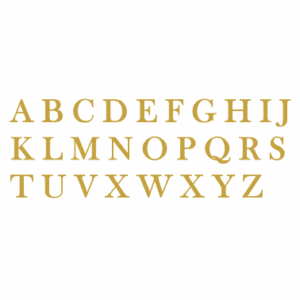 Decalques Alfabeto OURO 2,0 cm Letras