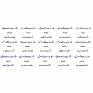 Decalques Lembrança do meu Nascimento Azul