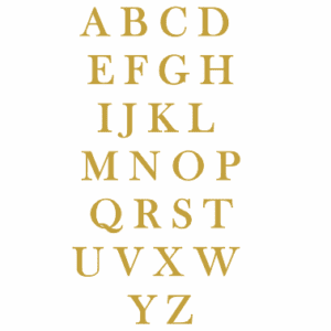 Decalques Alfabeto OURO 5,0 cm Letras