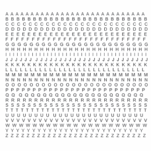 Decalques Mini Alfabeto Preto