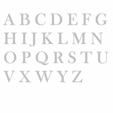 Decalques Alfabeto PRATA 3,0 cm Letras