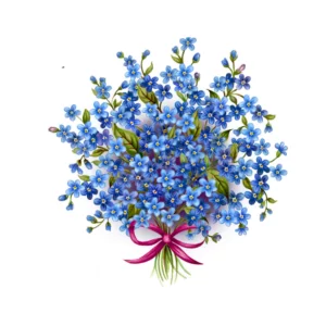 Decalques Flor Única Azul 7 cm