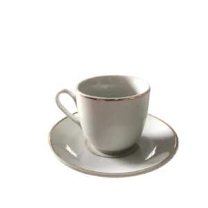 Xícara Café com Pires Coup - Filete em Ouro