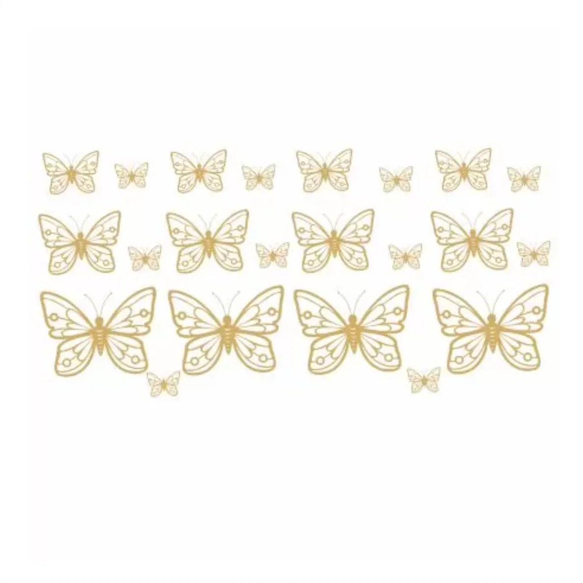 Decalques Borboletas Ouro