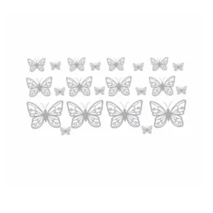 Decalques Borboletas Prata