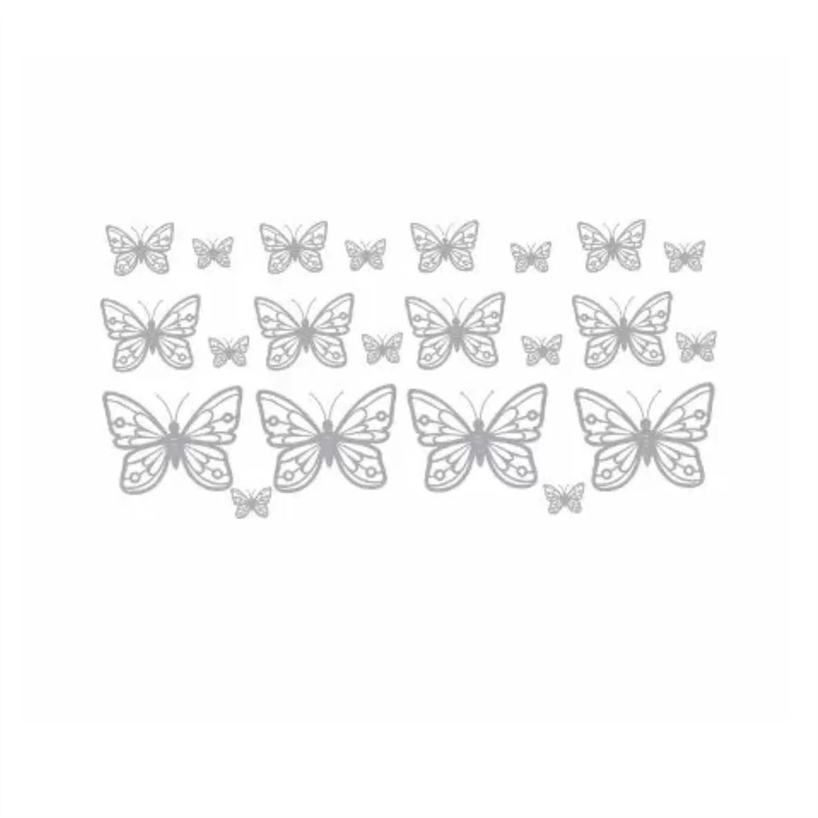 Decalques Borboletas Prata