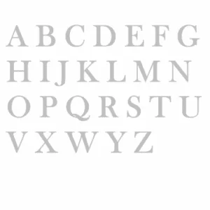 Decalques Alfabeto Prata 3,0cm Completo