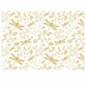 Decalques Tapete Libélula Ouro