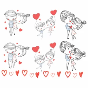 Decalques Bonequinhos Namorados