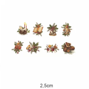 Decalques Complementos Natal 2,5cm