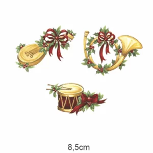 Decalques Instrumento Musical Natal 8,5cm