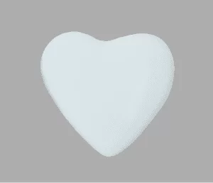 Aplique Coração Porcelana G