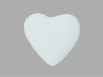 Aplique Coração Porcelana G