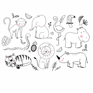 Decalques Safari Contorno