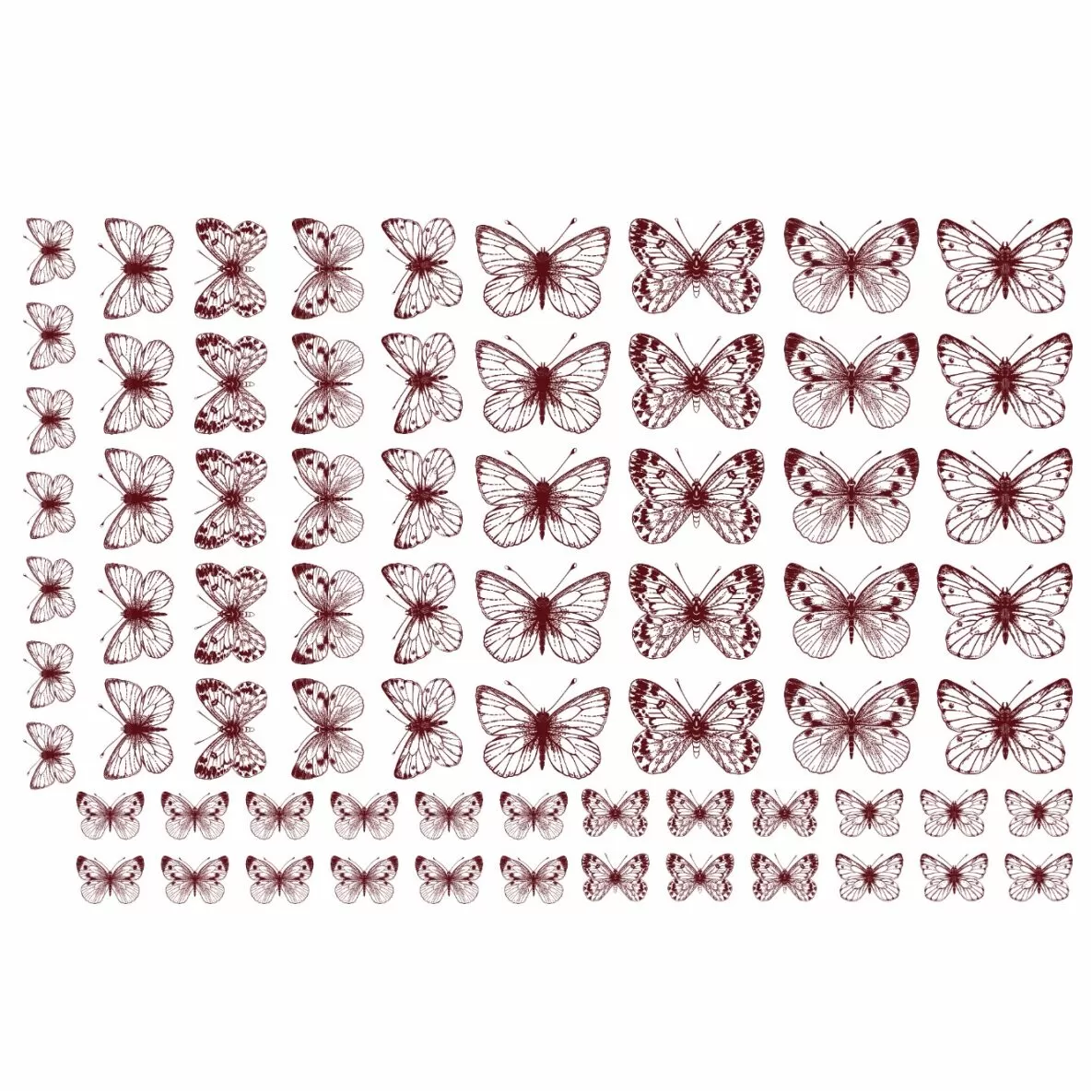 Decalques Borboleta Marsala