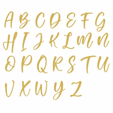 Decalques Alfabeto Ouro 3,6cm