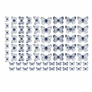 Decalques Borboletas Azul Marinho