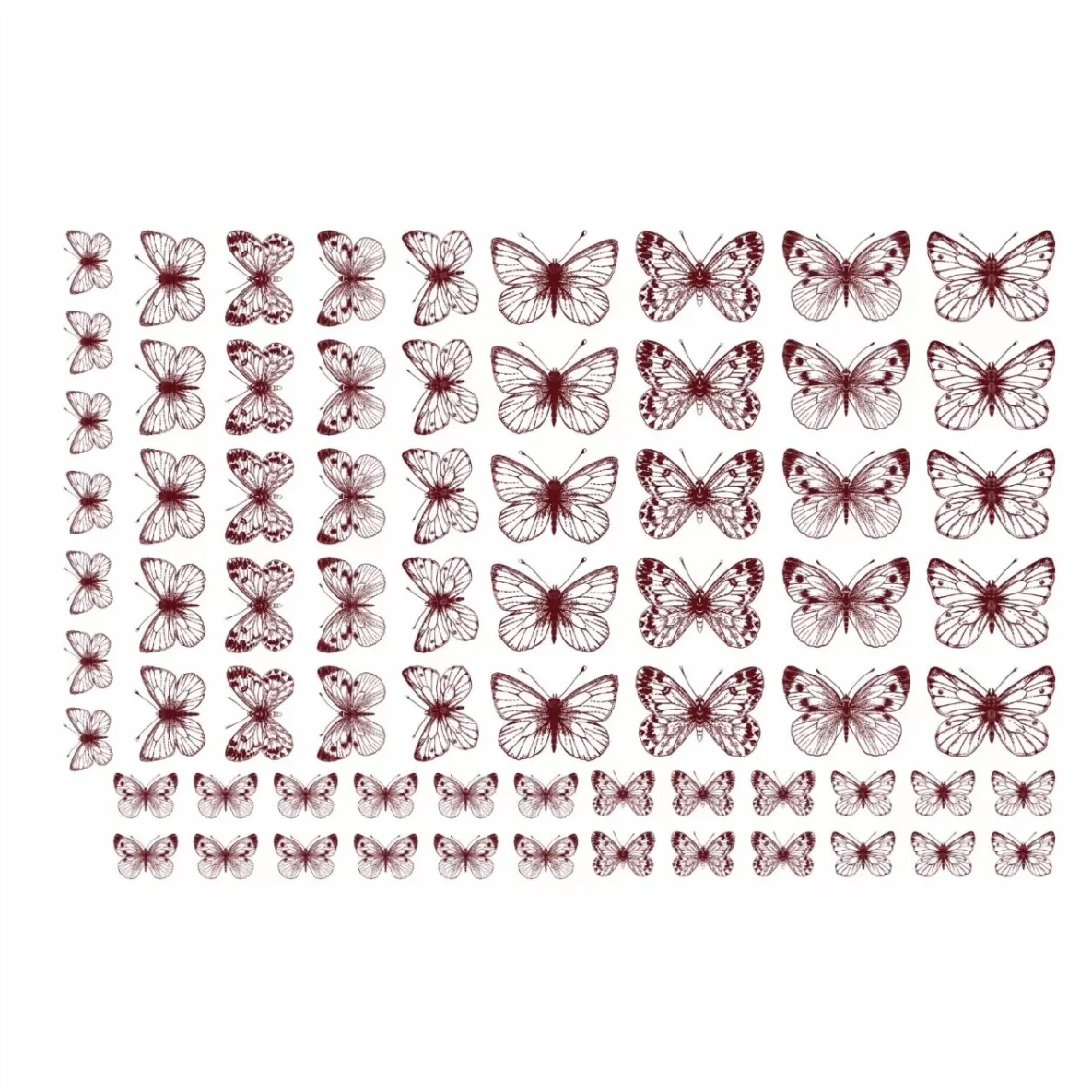 Decalques Borboleta Marsala