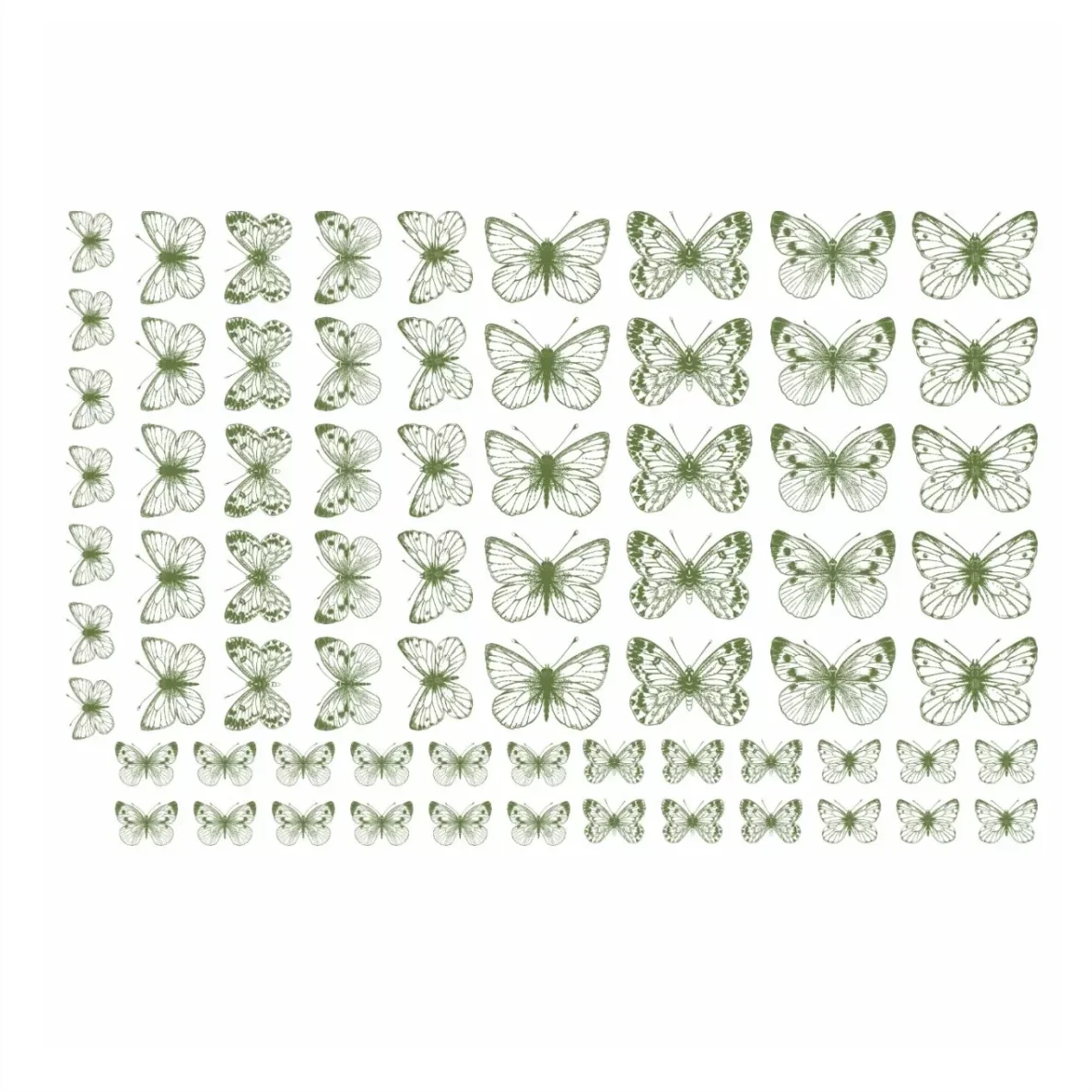 Decalques Borboletas Verde