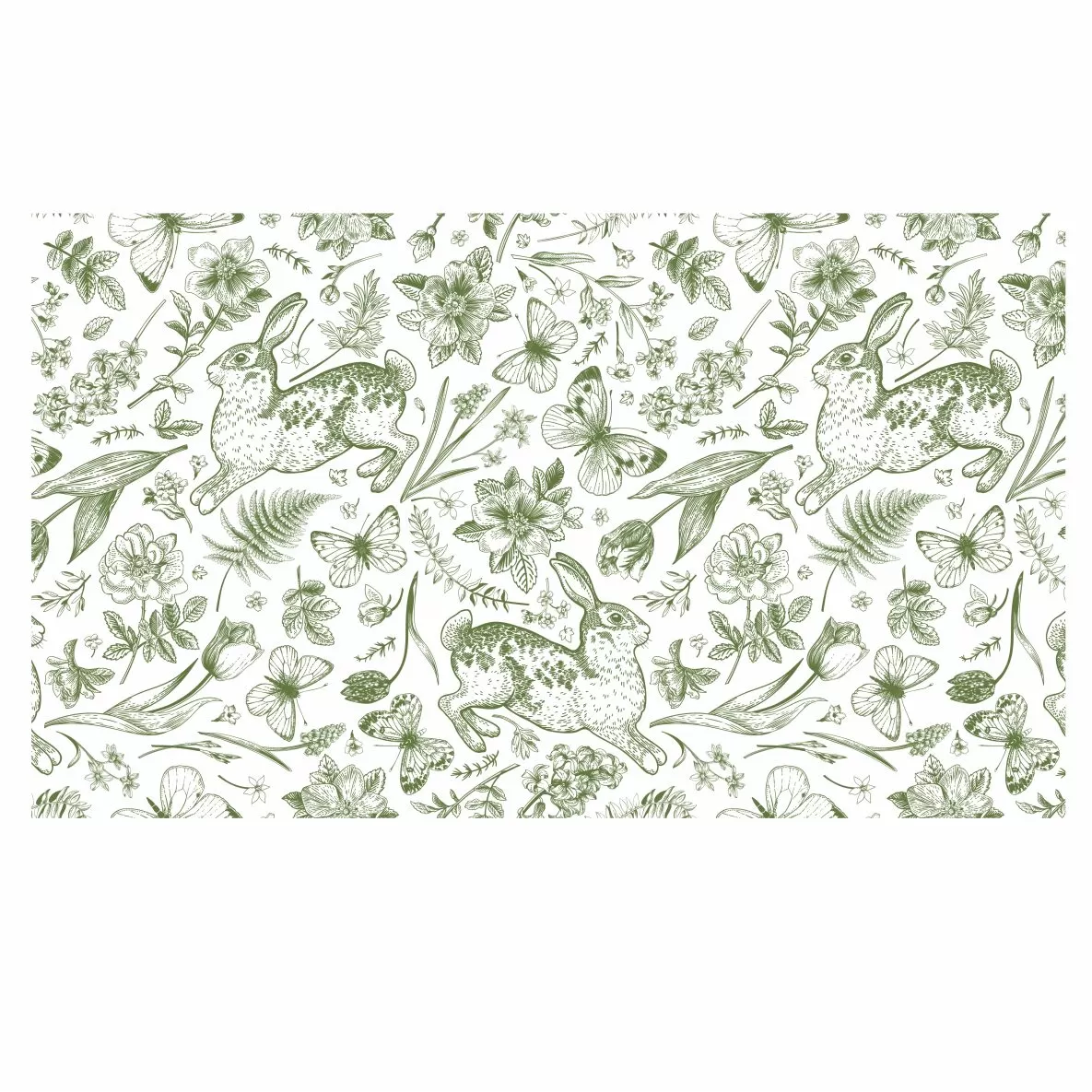 Decalques Tapete Coelho Verde