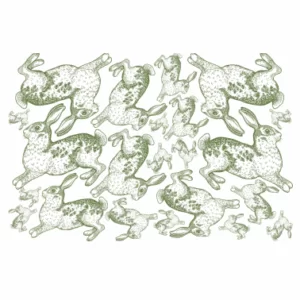 Decalques Coelhos Verde