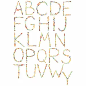 Decalques Alfabeto Colorido