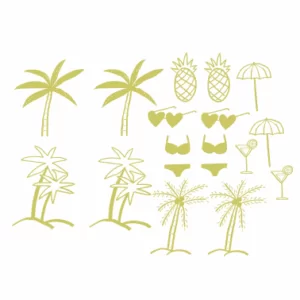 Decalques Motivo Praia Dourado que Imita Ouro