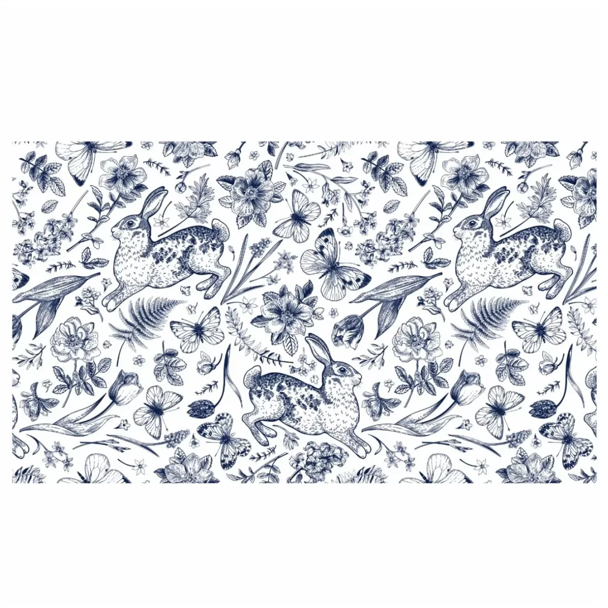 Decalques Tapete Coelho Azul Marinho