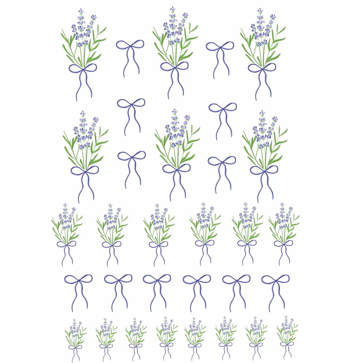 Decalques Lavanda com Laço