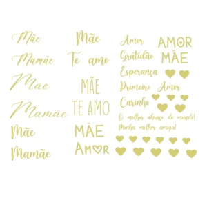 Decalques Mãe (Dourado que Imita Ouro)