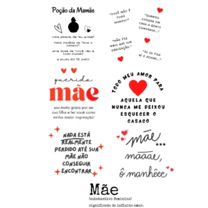 Decalques Frases Mãe