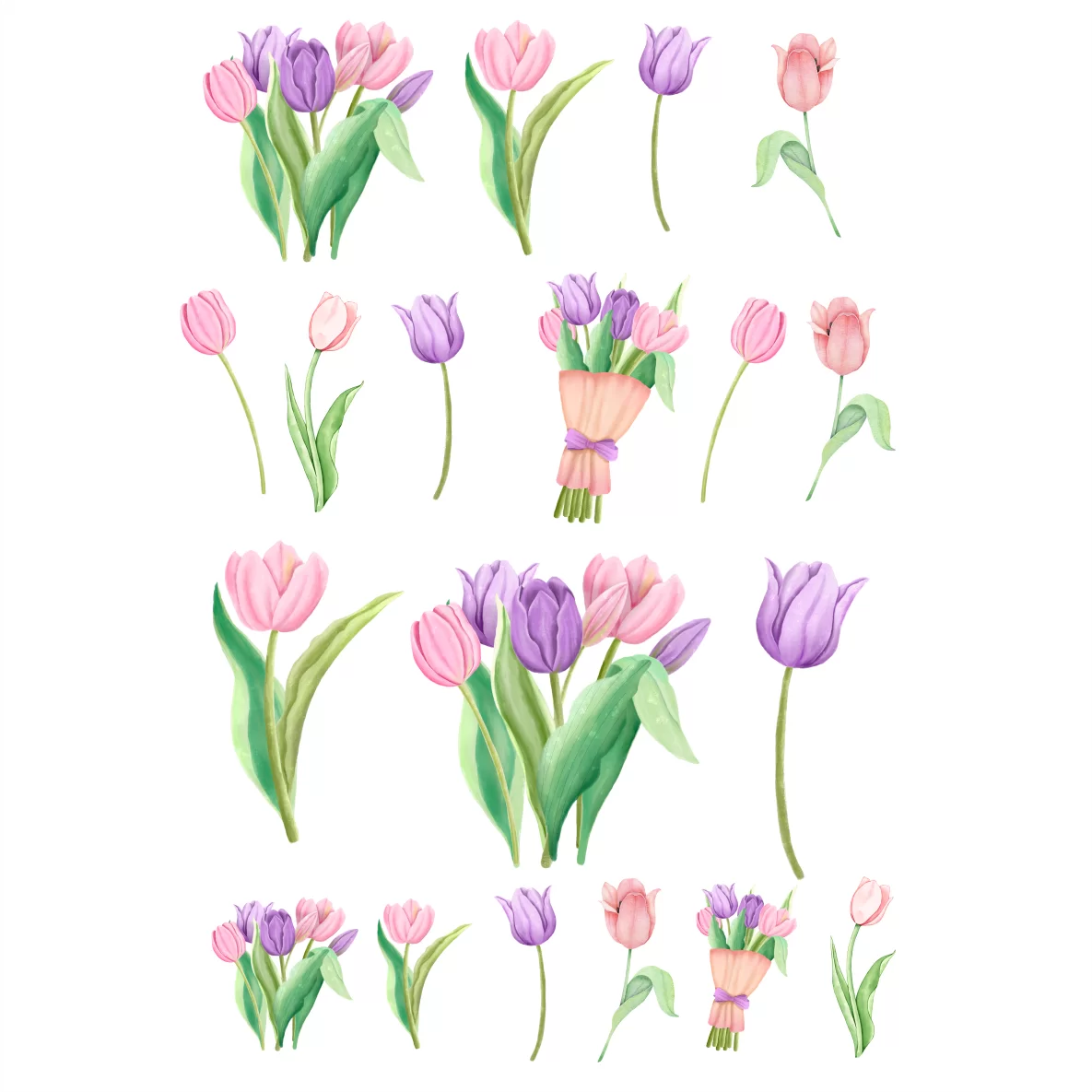 Decalques Flores Tulipa