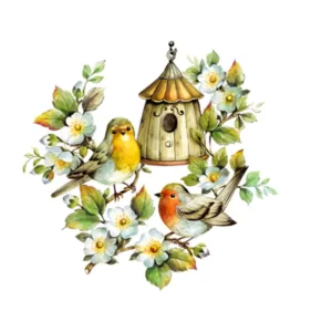 Decalques Bird House 9,5cm
