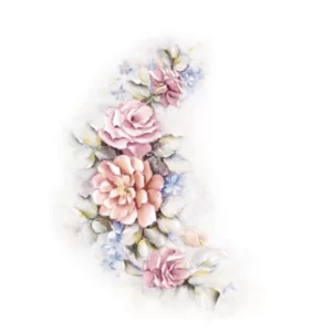 Decalques Pink Rose 11cm x 6cm