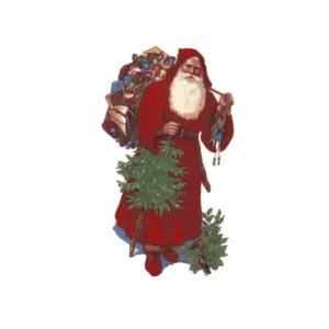 Decalques Papai Noel com Brinquedos 10cm