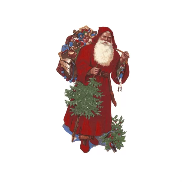 Decalques Papai Noel com Brinquedos 14cm