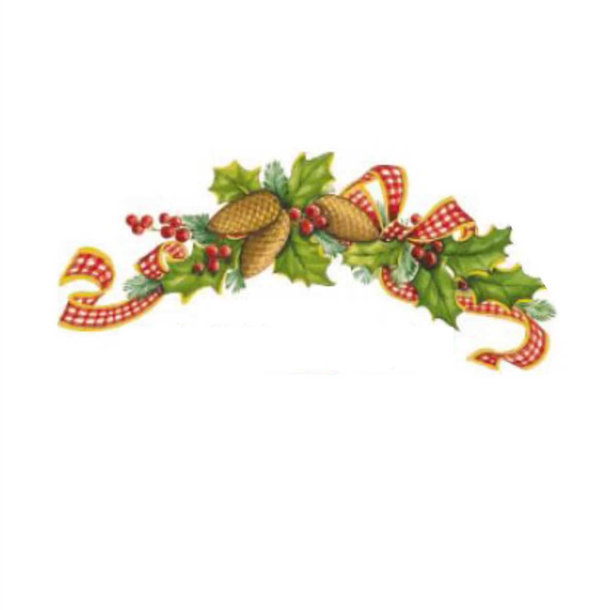 Decalques Christmas Pinecone 13cm x 5cm