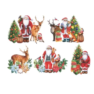 Decalques Papai Noel e Cervos