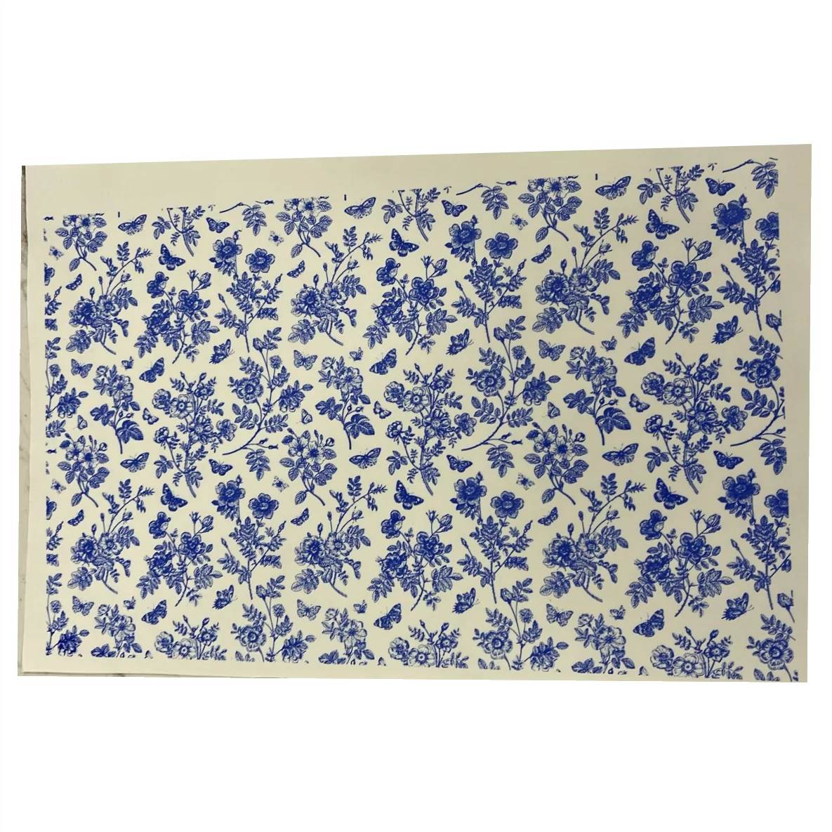 Decalques Flor Azul Bic - Imagem 2