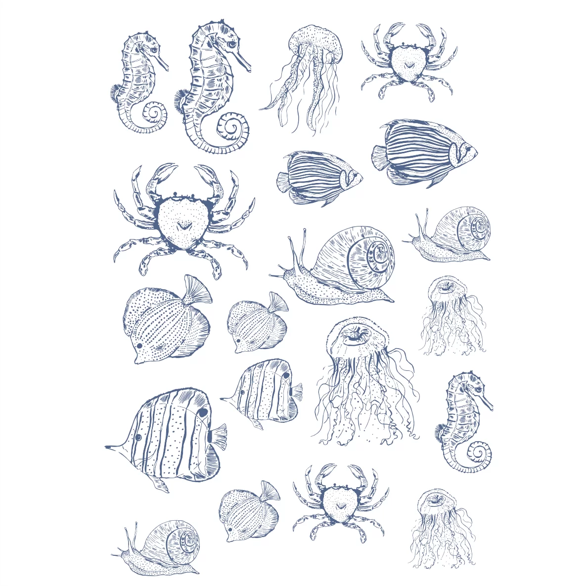 Decalques Fundo do Mar Diversos