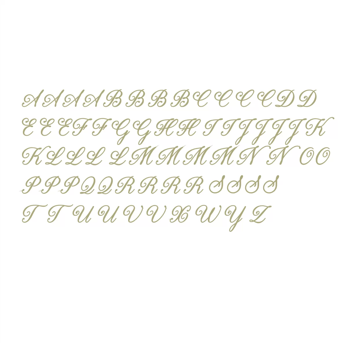 Decalques Inicial ouro 1cm