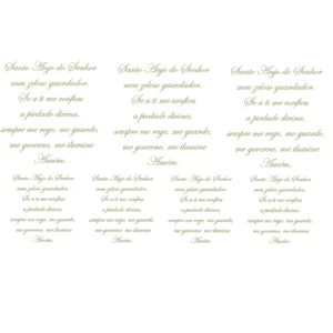 Decalques Oração do Santo Anjo Ouro