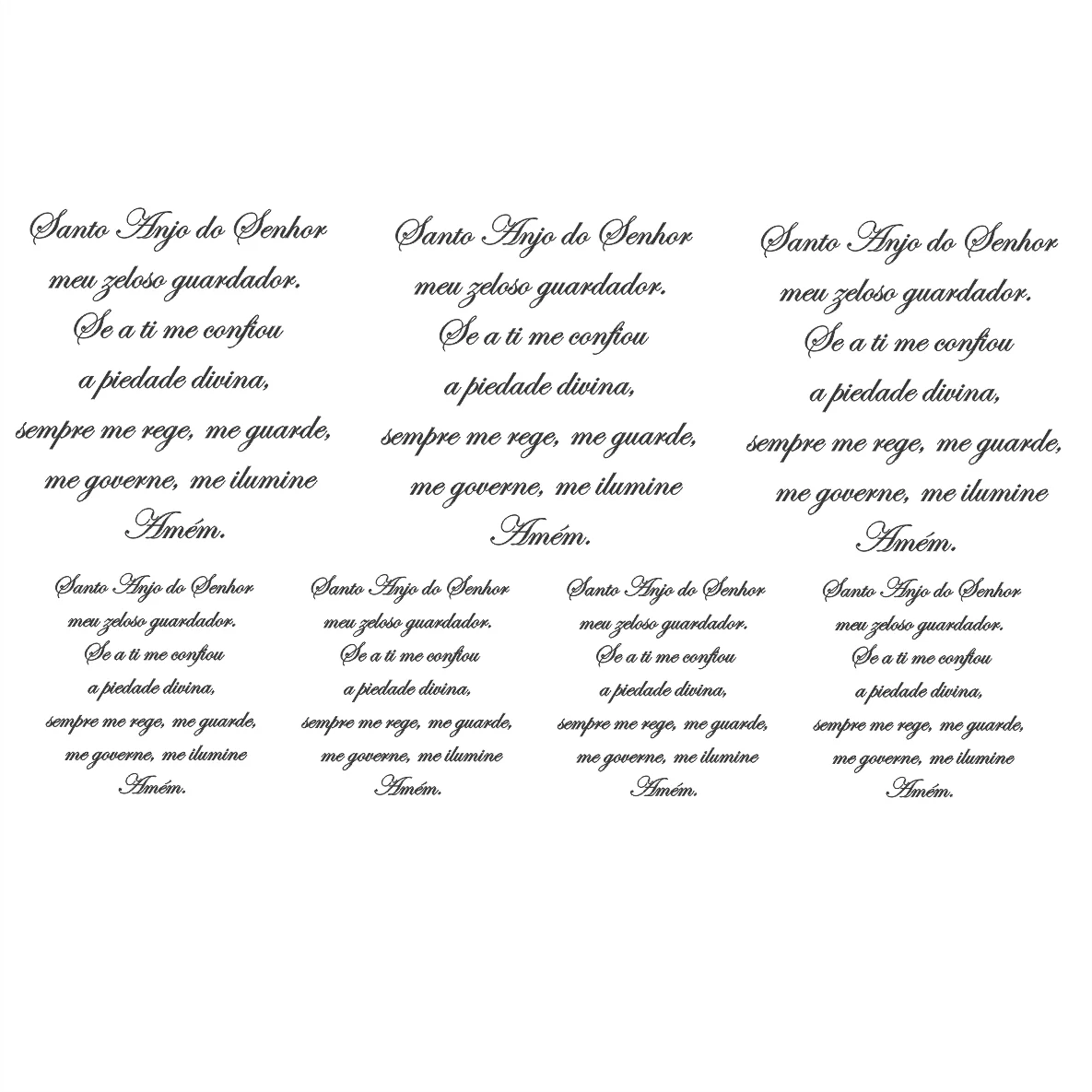 Decalques Oração do Santo Anjo Preto
