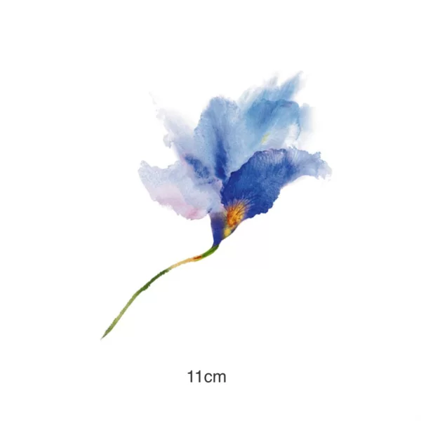 Decalques Blue Flowers 11cm