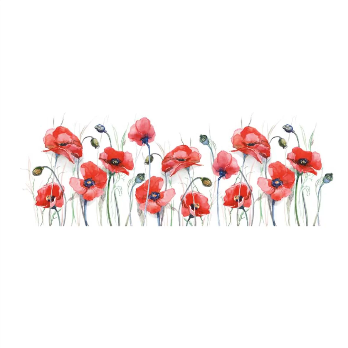 Decalques Caneca Flores Vermelhas