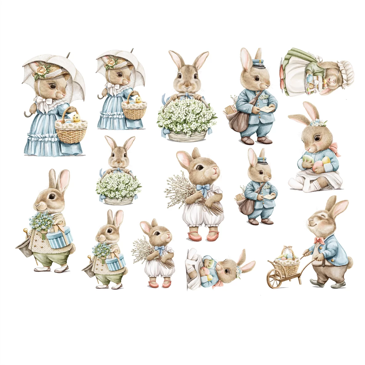 Decalques Páscoa Azul