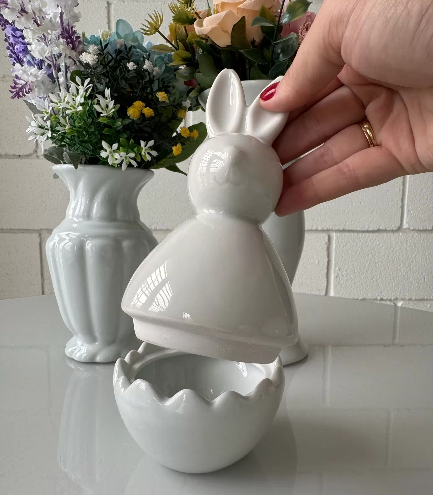 Porta Joia Coelho Porcelana - Imagem 2