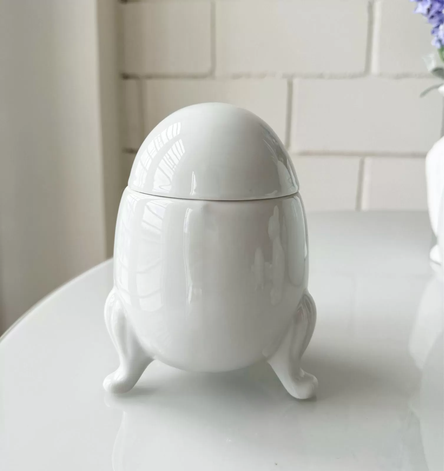 Porta Joia Ovo M Porcelana