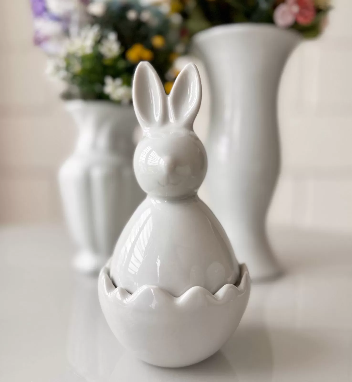 Porta Joia Coelho Porcelana