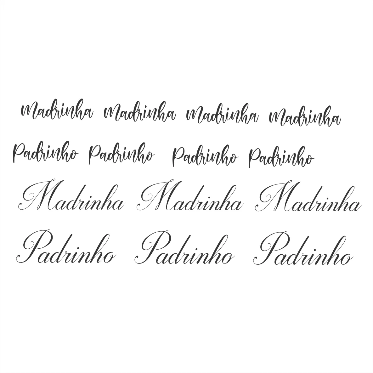 Decalques Madrinha e Padrinho
